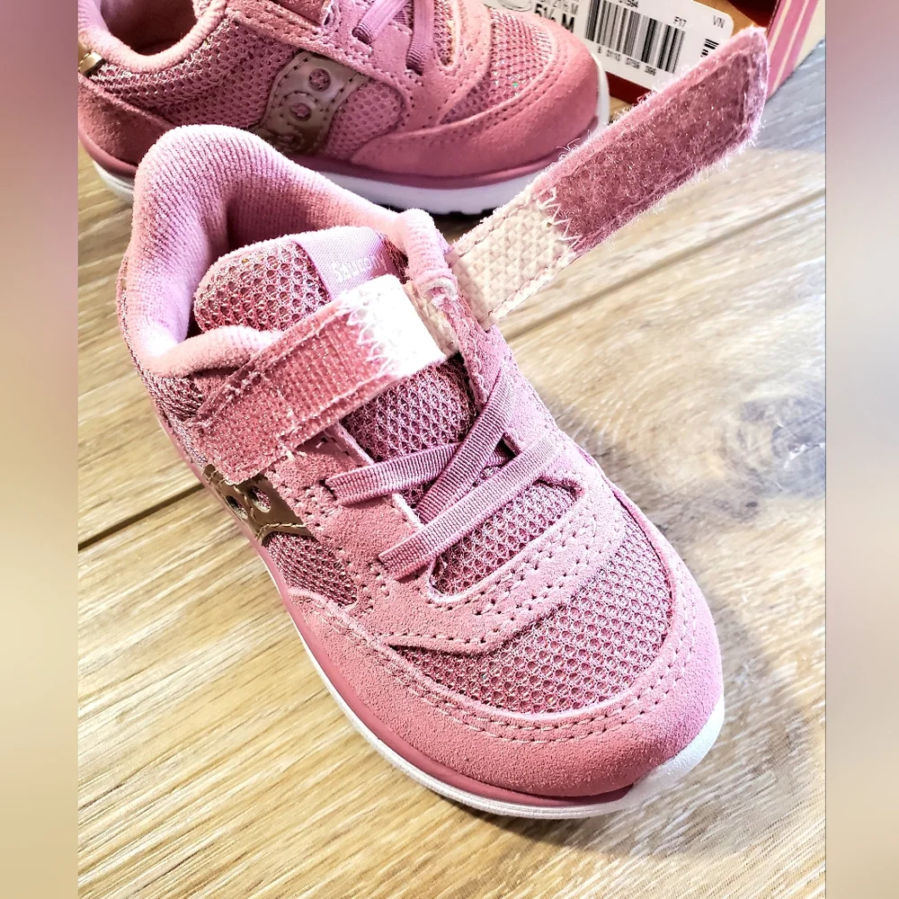 Saucony Kids' Jazz Lite Pink Blush Sneakers Suede Size 5 1/2